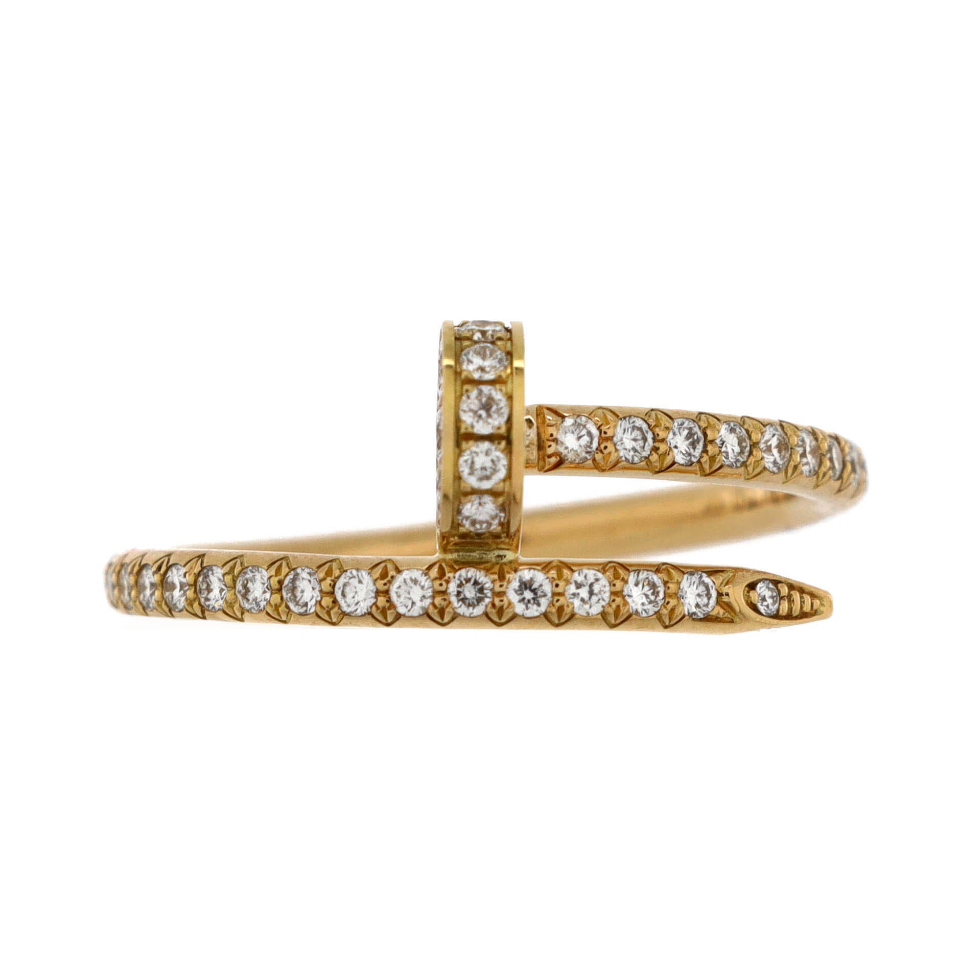 Juste un Clou Paved Ring 18K Yellow Gold with Diamonds Small