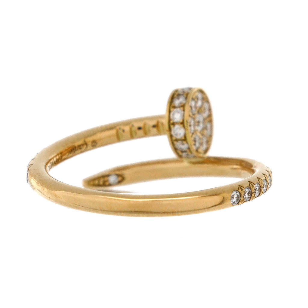 Juste un Clou Paved Ring 18K Yellow Gold with Diamonds Small