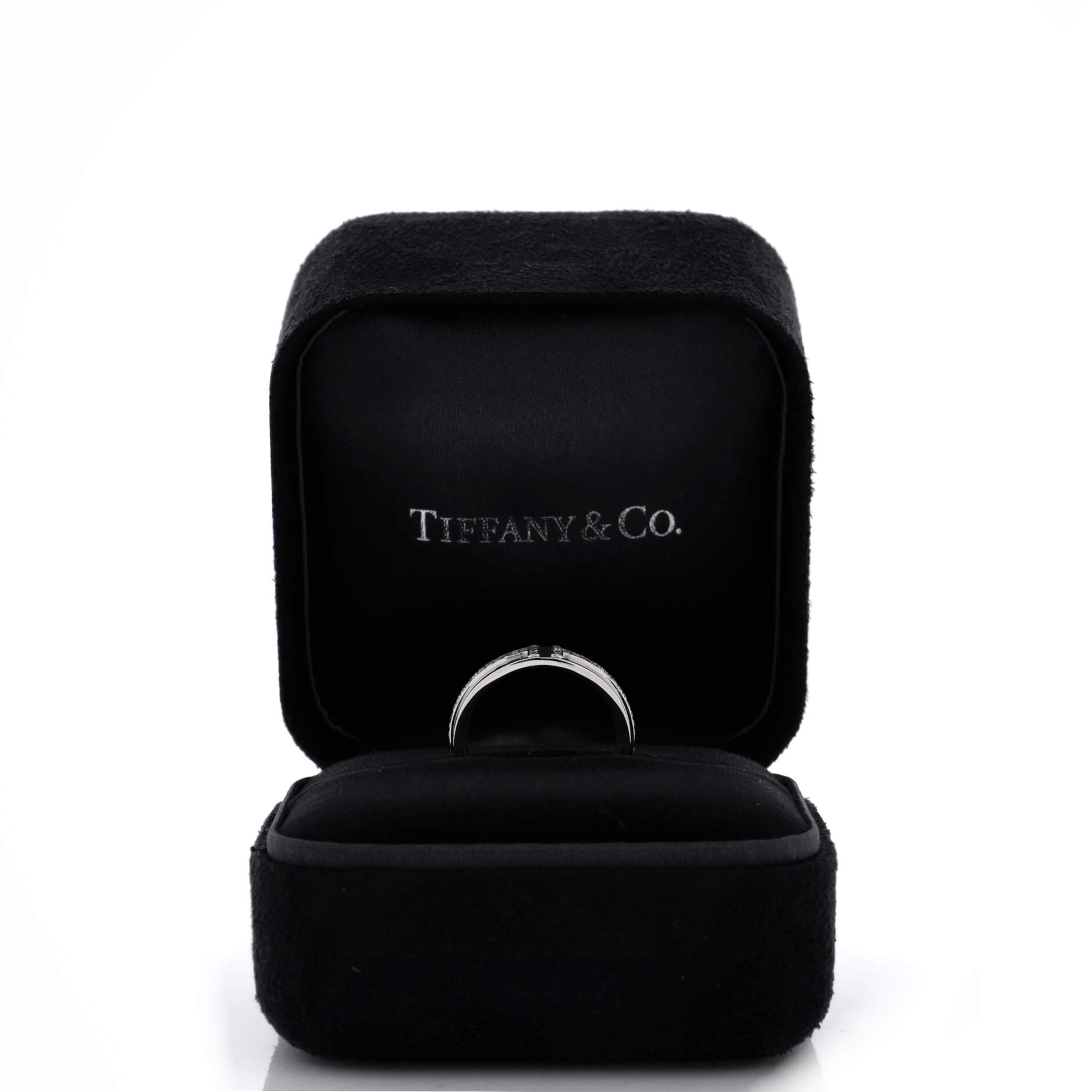 Tiffany T Ring 18K White Gold and Diamonds Narrow