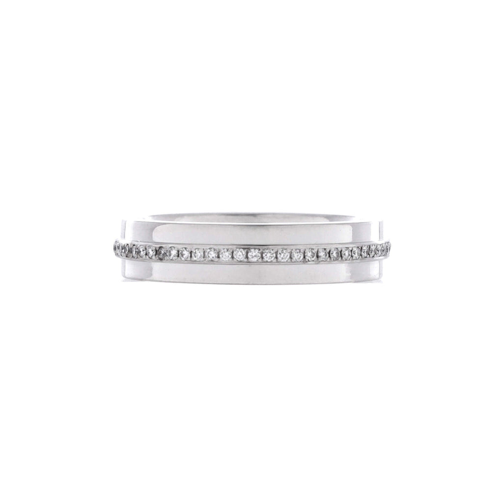 Tiffany T Ring 18K White Gold and Diamonds Narrow