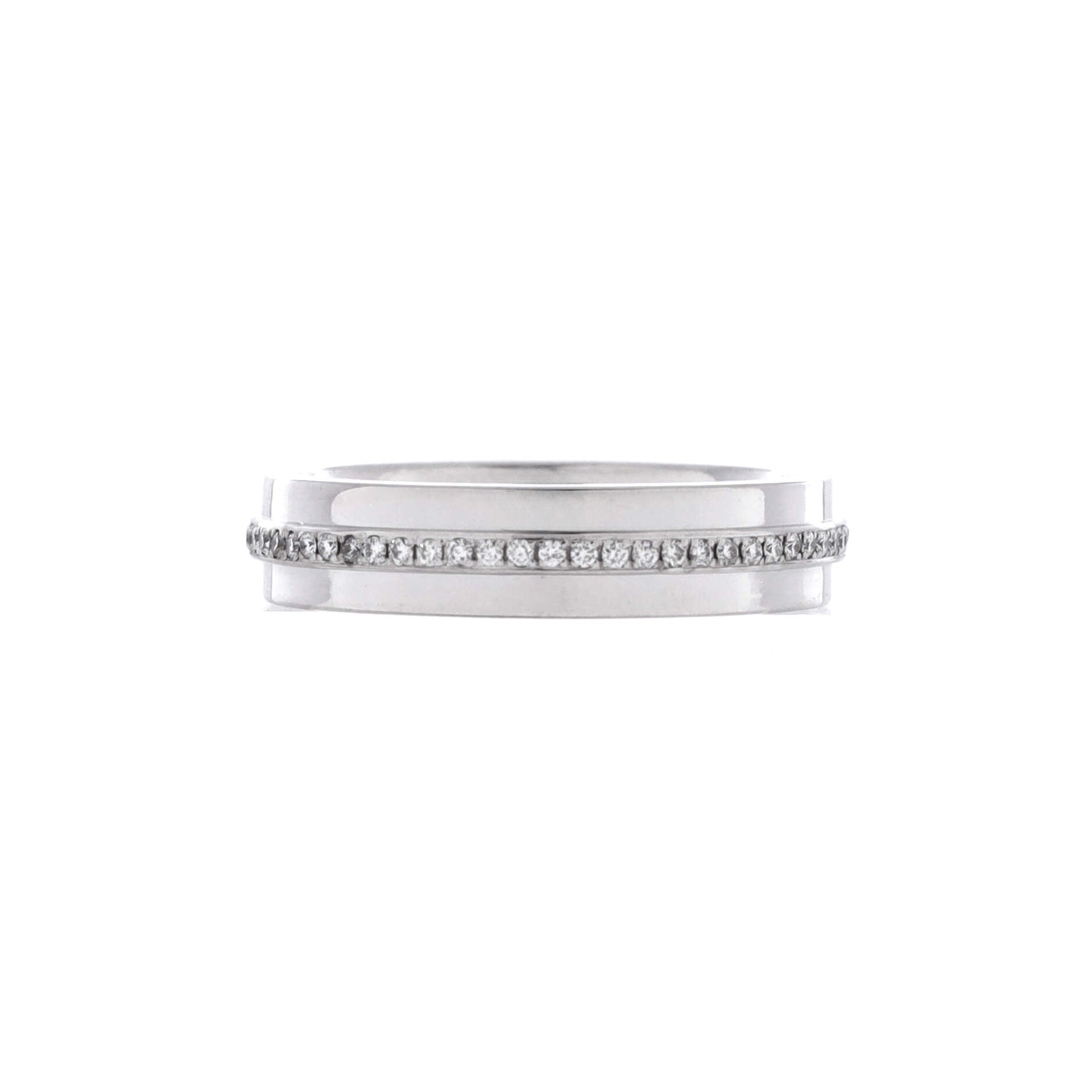 Tiffany T Ring 18K White Gold and Diamonds Narrow