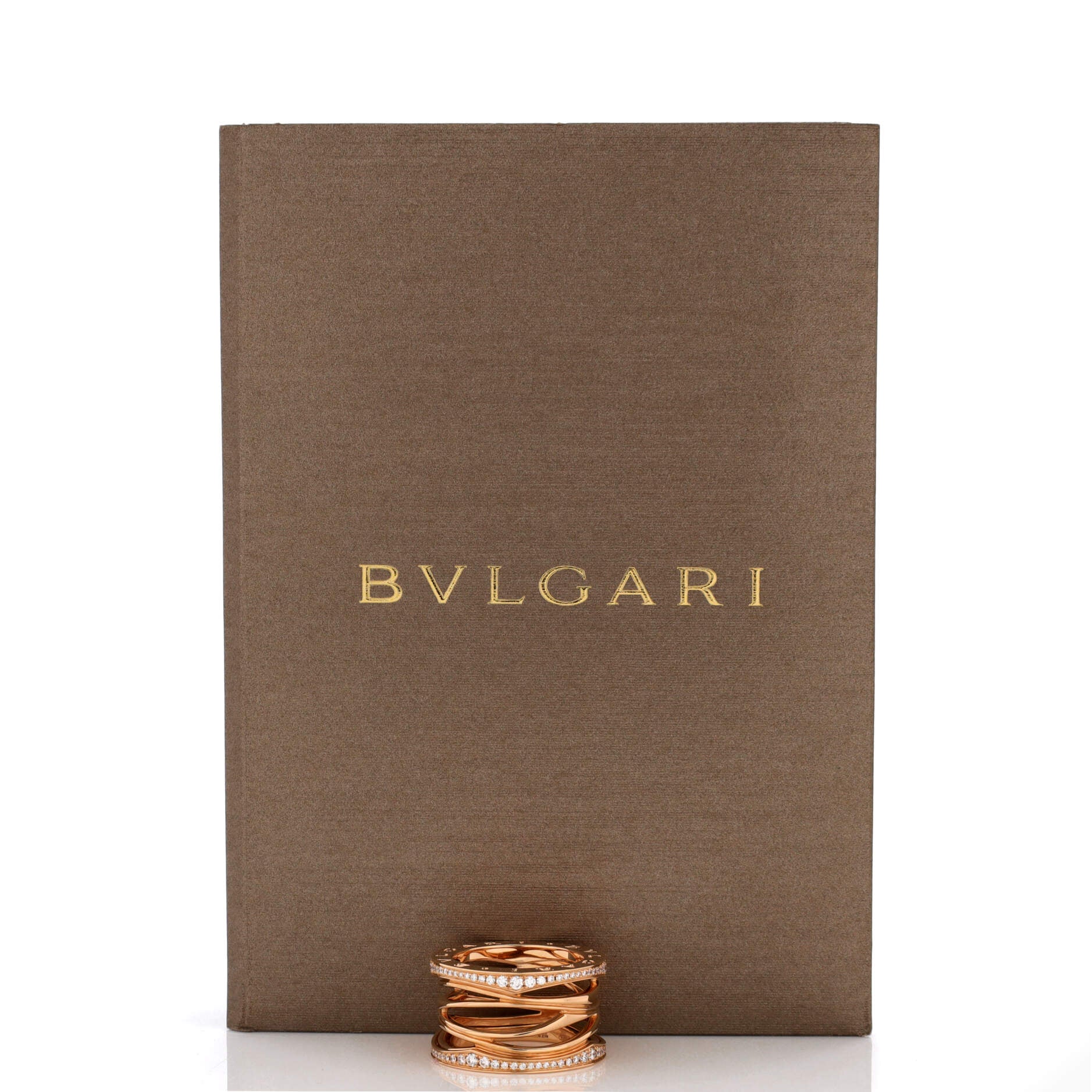 B.Zero1 Design Legend Zaha Hadid Four Band Ring 18K Rose Gold with Diamonds