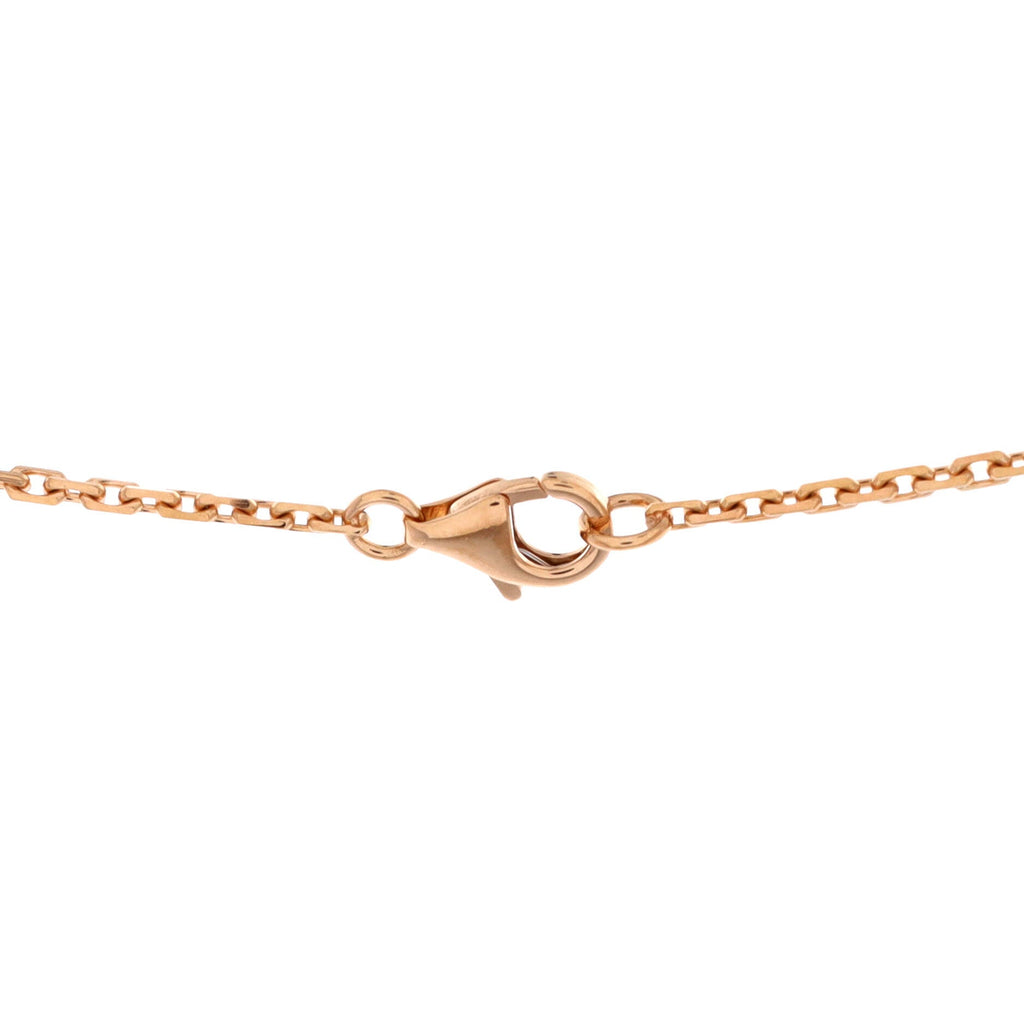 Love Interlocking Necklace 18K Rose Gold with Diamonds