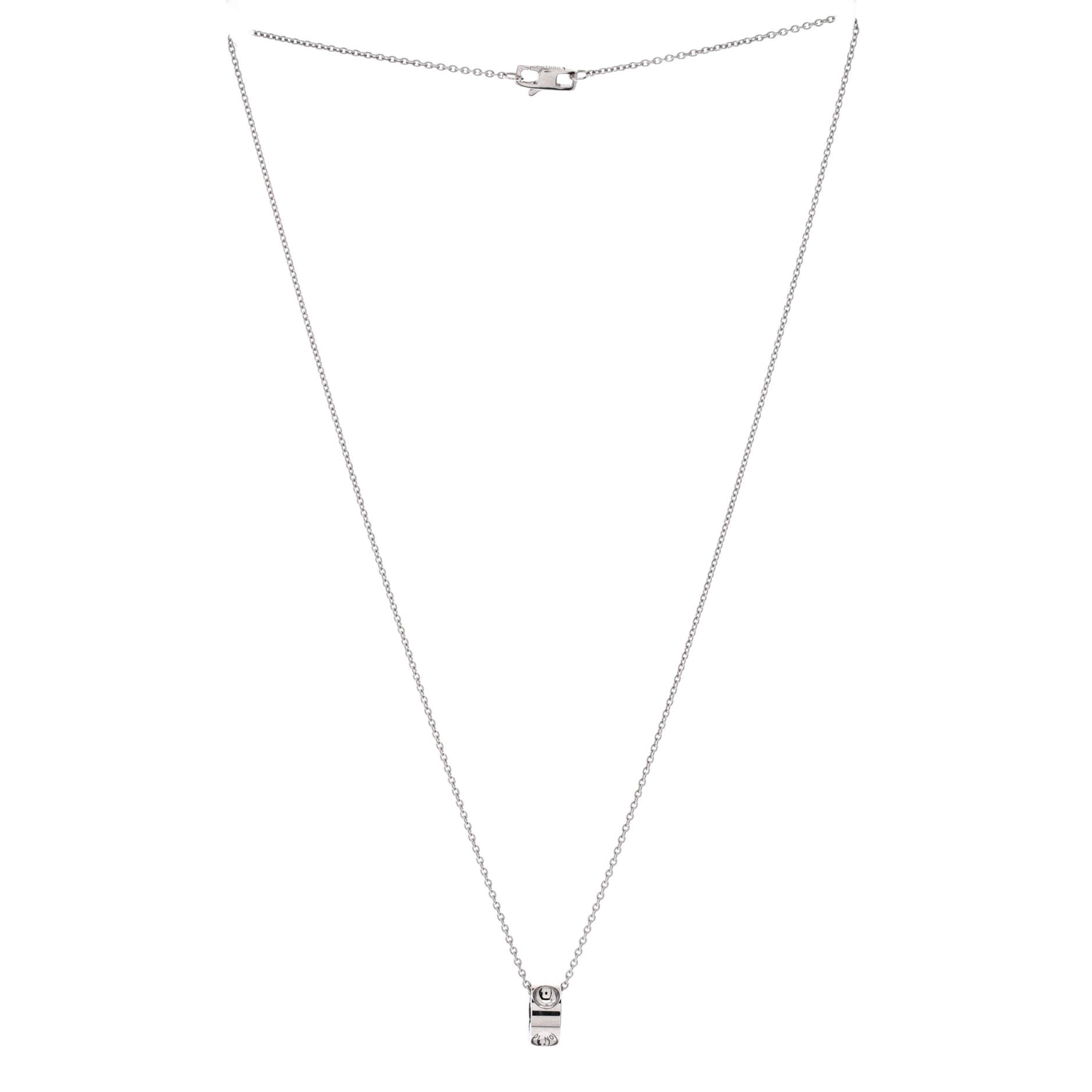 Empreinte Pendant Necklace 18K White Gold