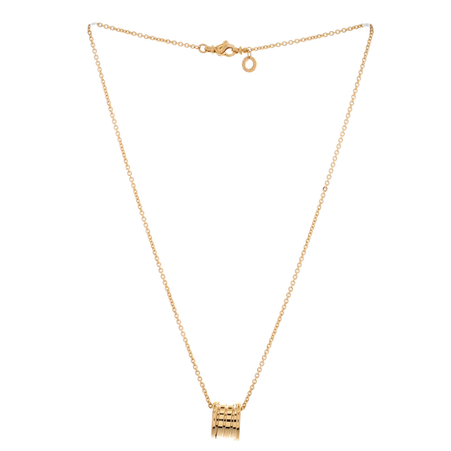 B.Zero1 Pendant Necklace 18K Yellow Gold