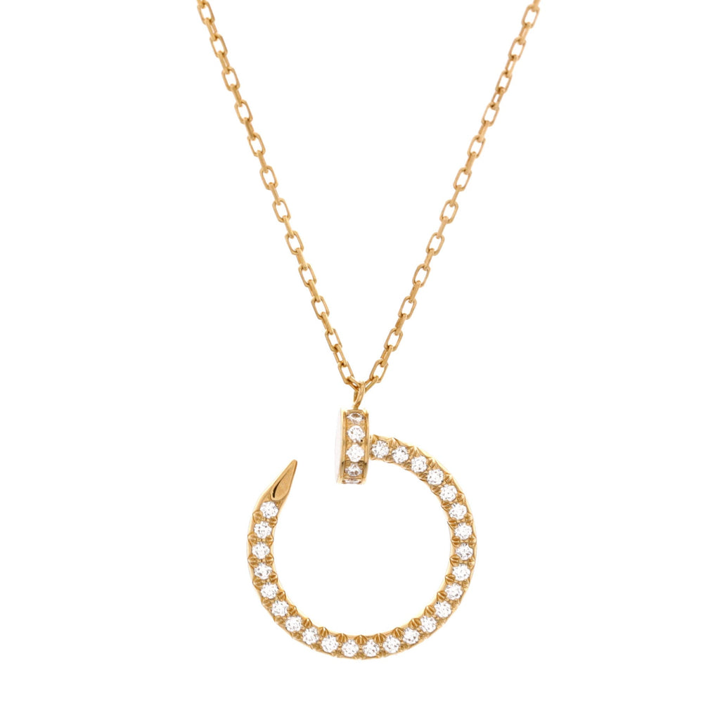 Juste un Clou Pendant Necklace 18K Yellow Gold and Pave Diamonds