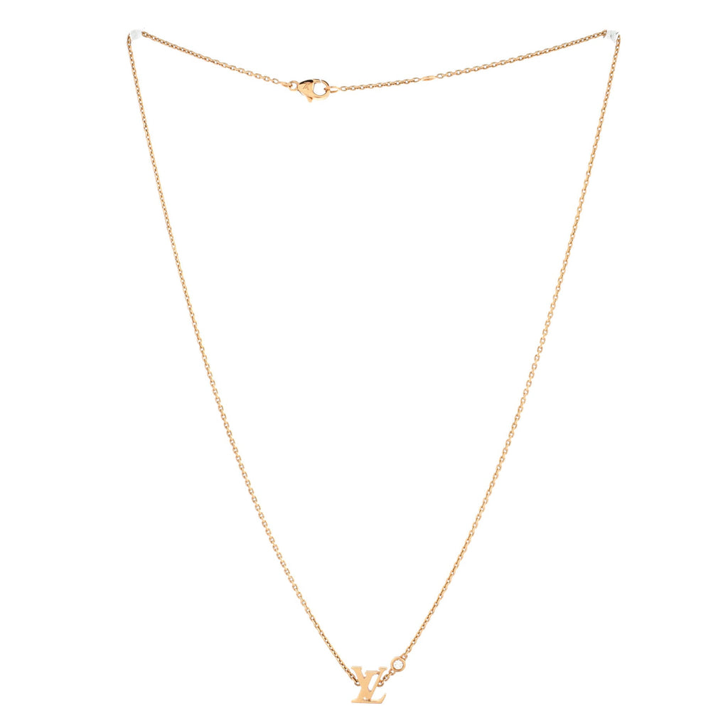 Idylle Blossom LV Pendant Necklace 18K Rose Gold with Diamond