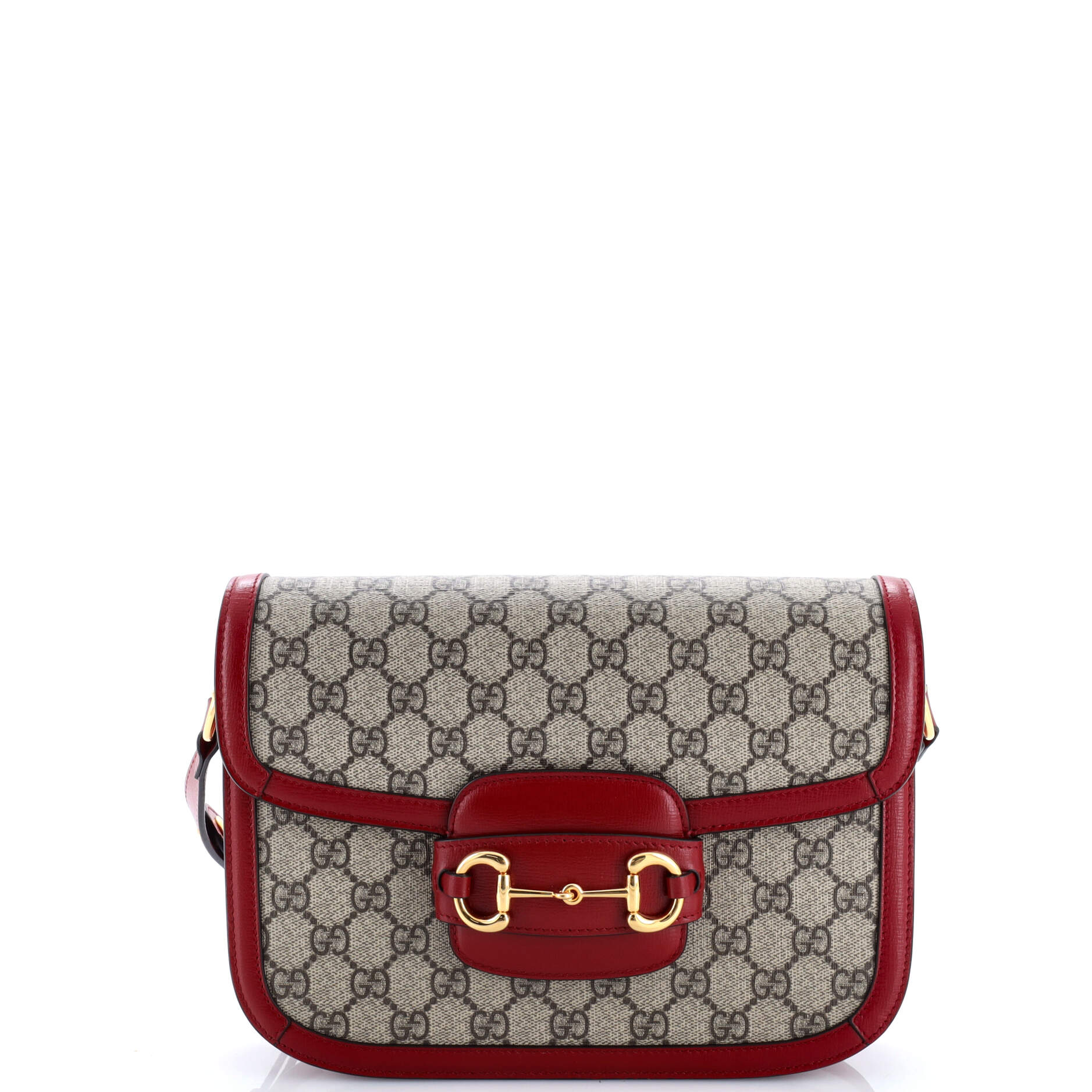 Horsebit 1955 Shoulder Bag GG Coated Canvas with Leather Small