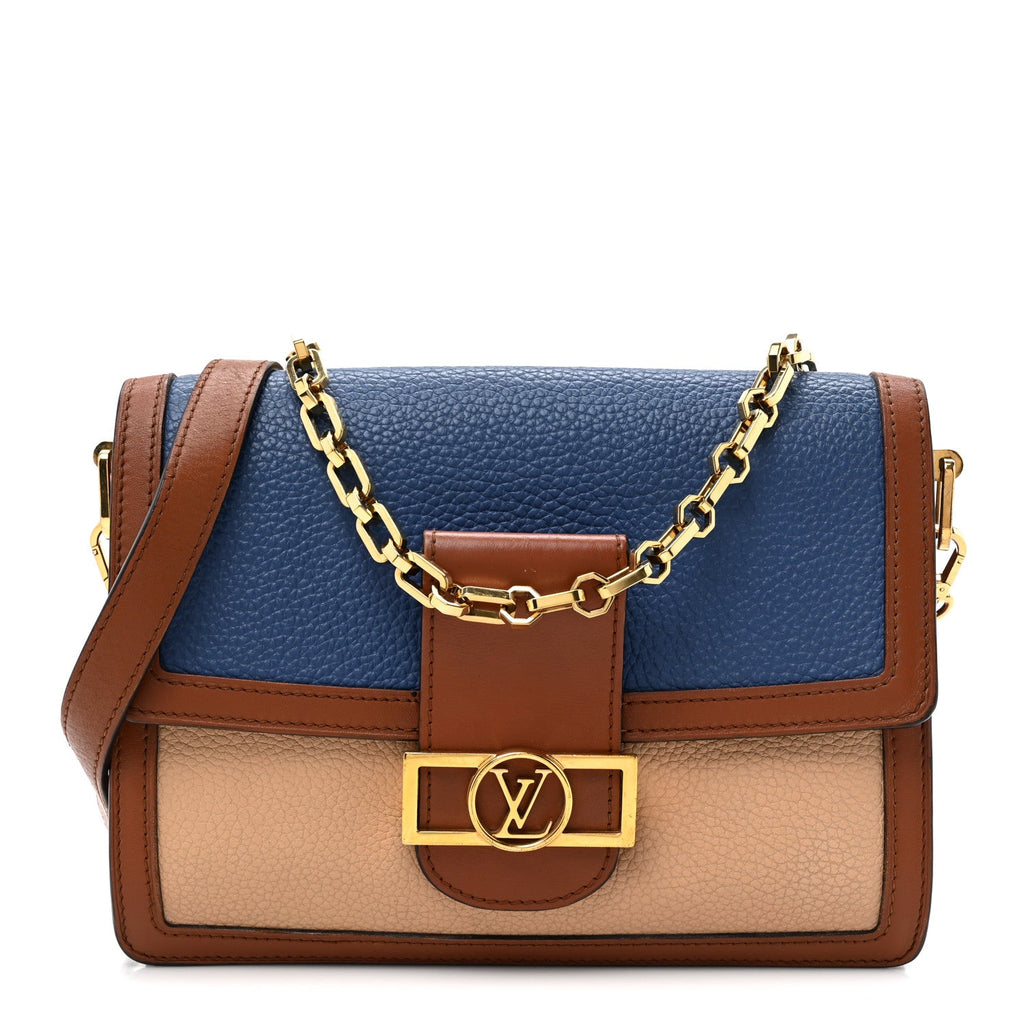 Taurillon Dauphine MM Blue Beige