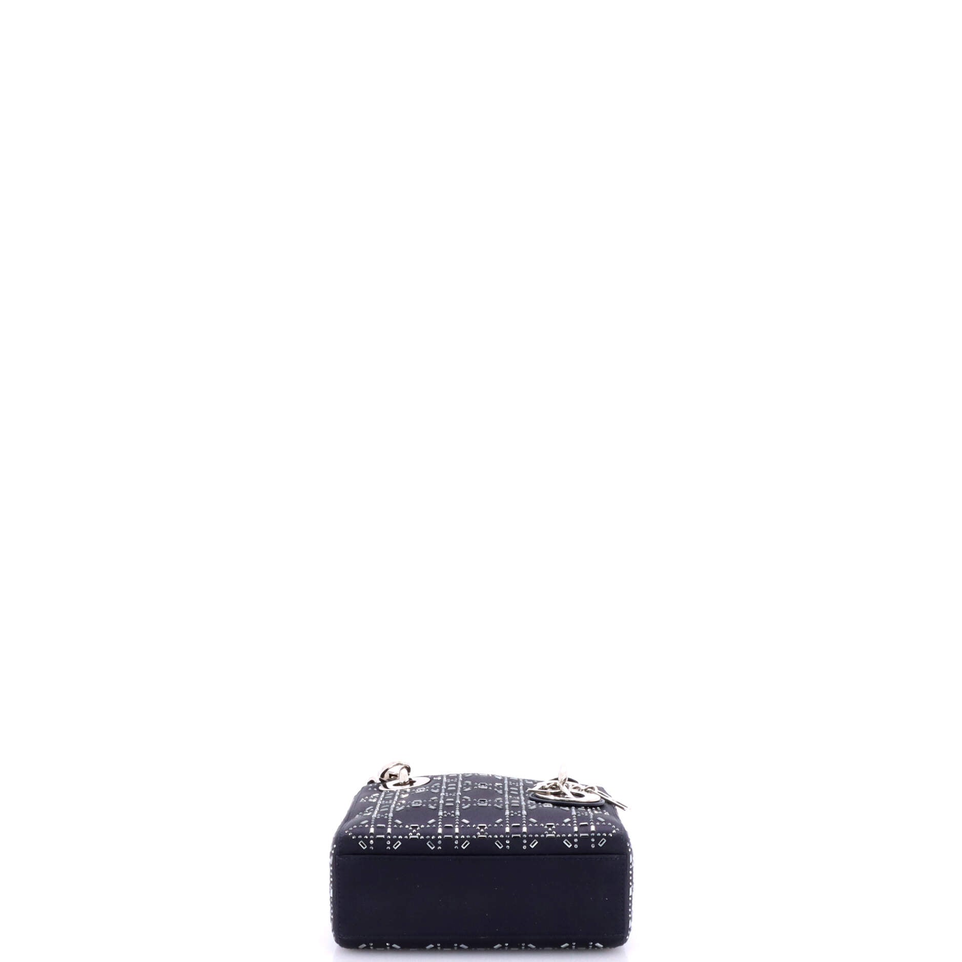 Lady Dior Bag Crystal Embellished Cannage Quilt Satin Mini