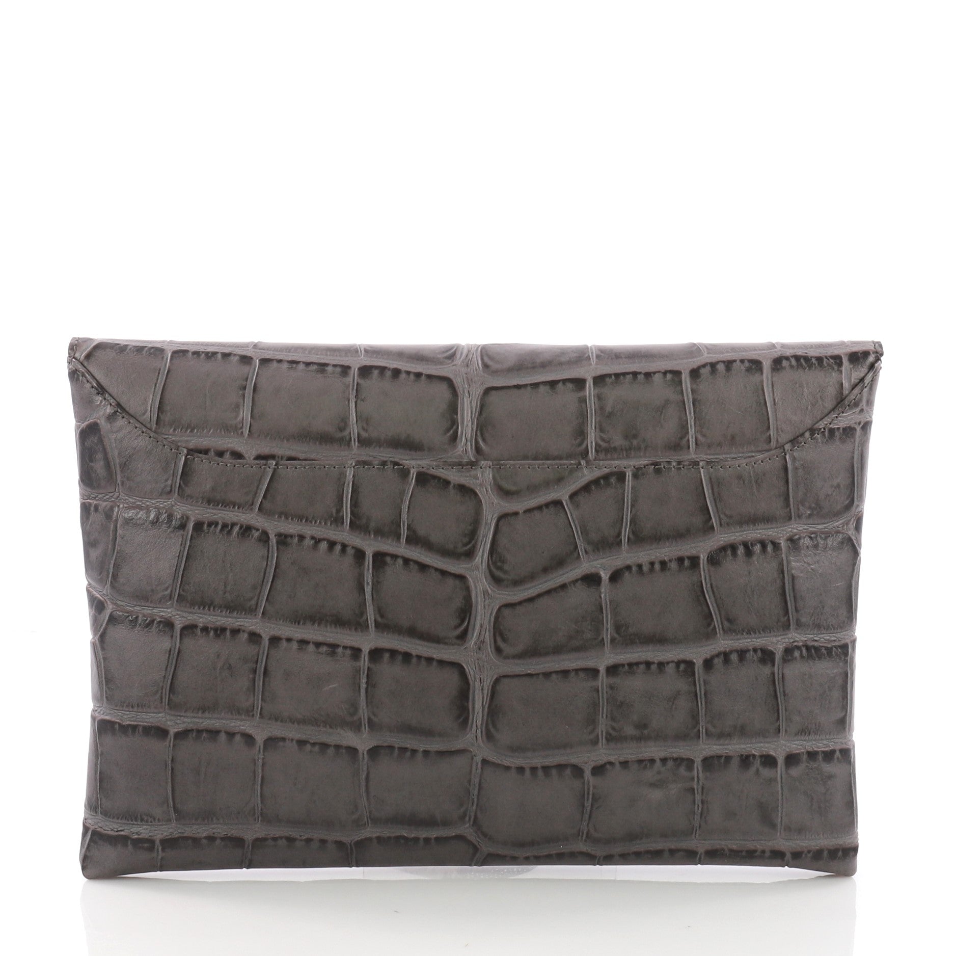 Antigona Envelope Clutch Crocodile Embossed Leather Medium