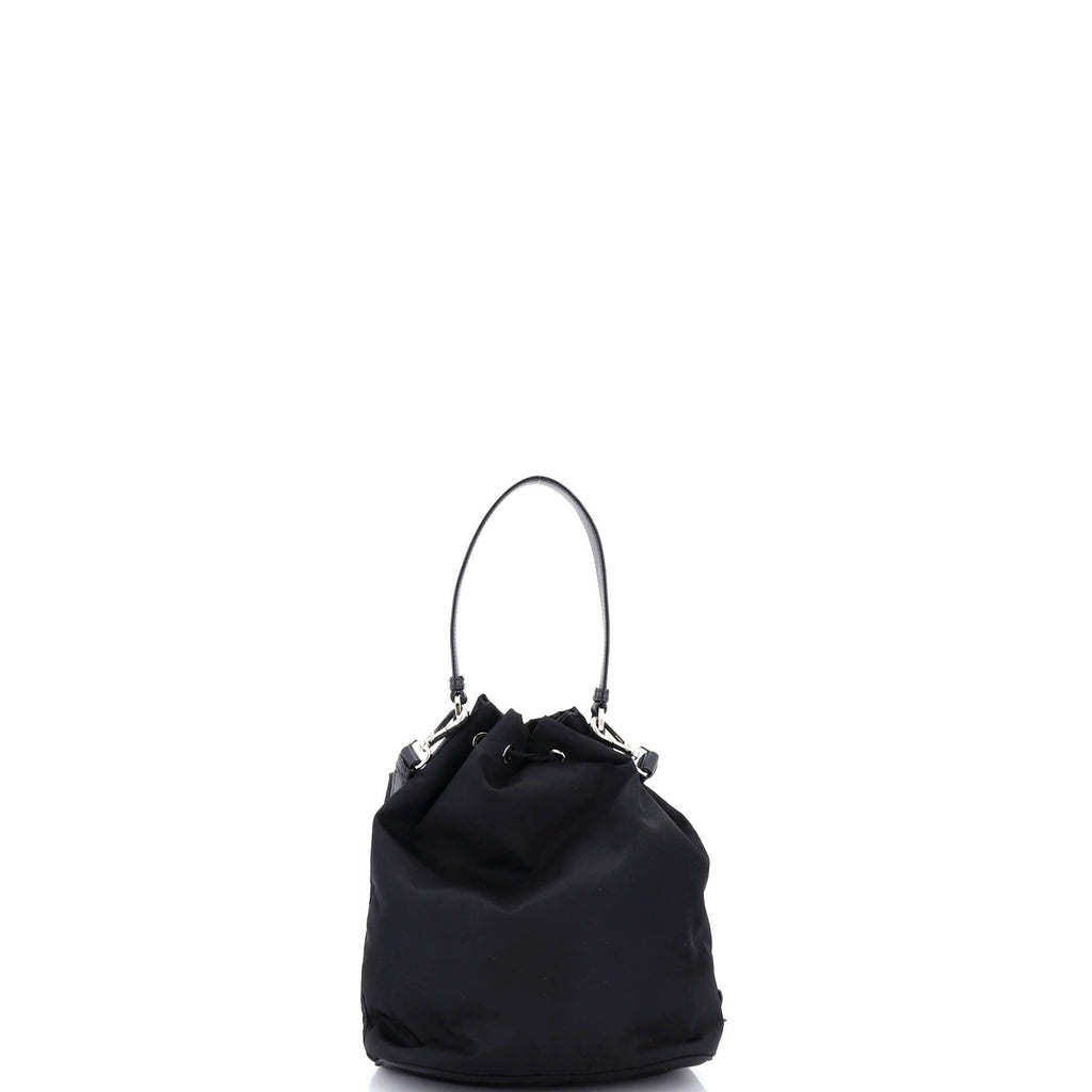 Drawstring Bucket Bag Embellished Tessuto Small