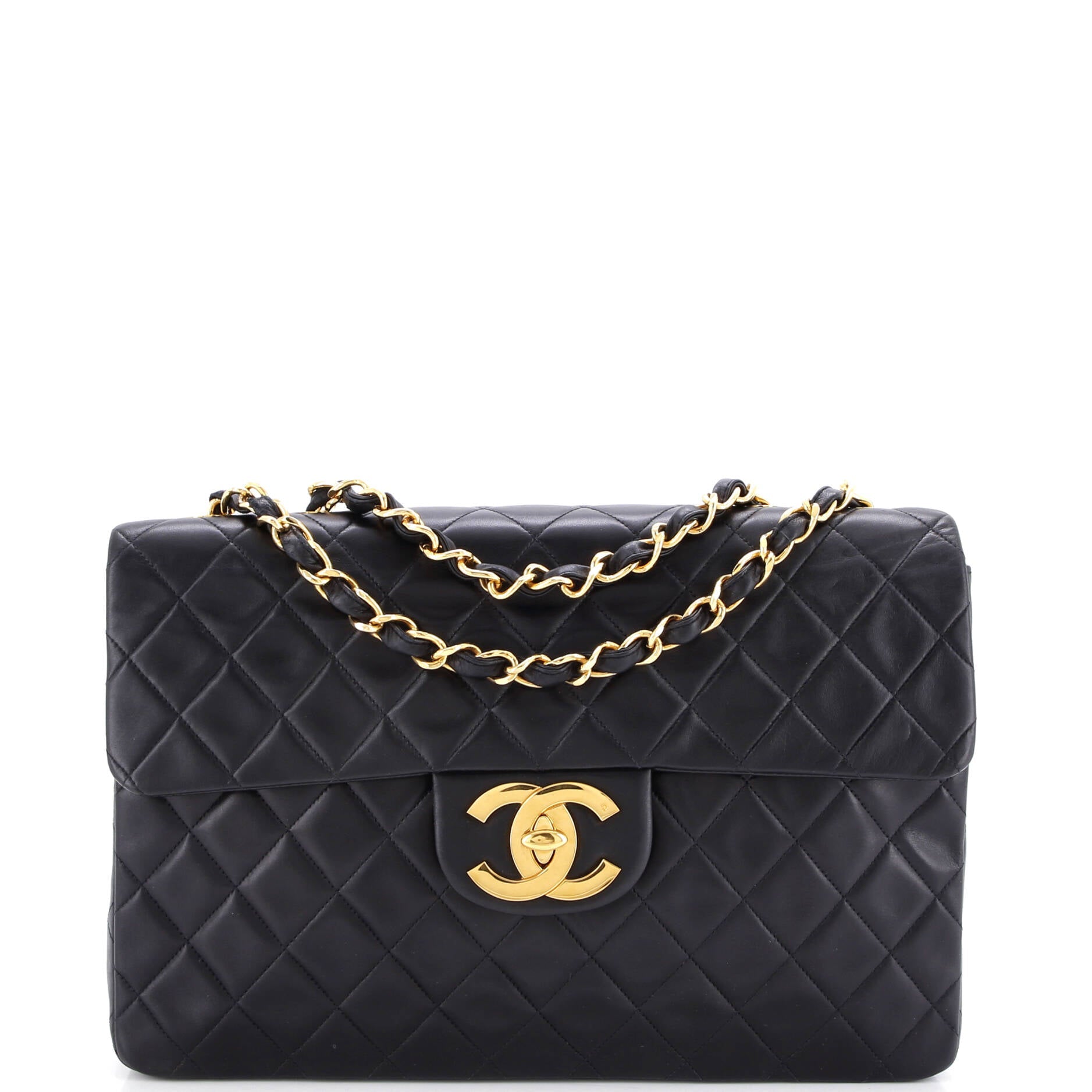 Vintage Classic Single Flap Bag Quilted Lambskin Maxi