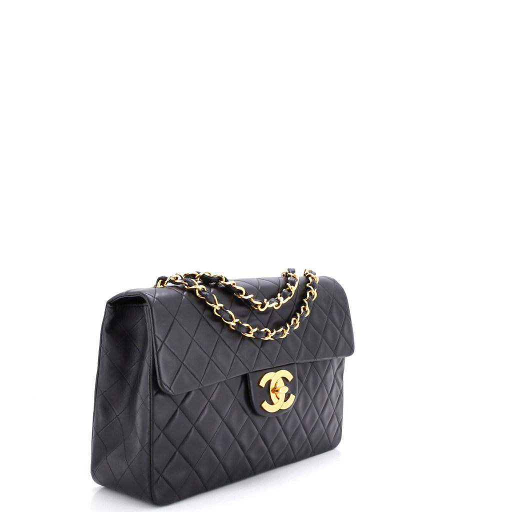 Vintage Classic Single Flap Bag Quilted Lambskin Maxi