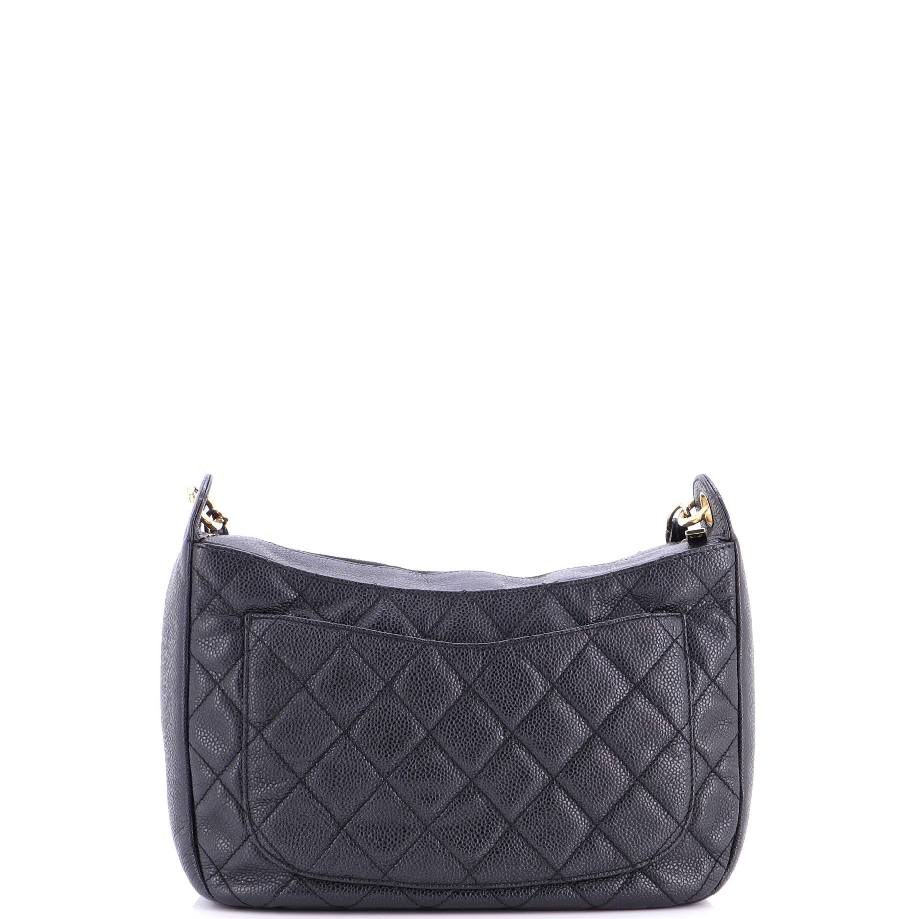 Timeless CC Chain Shoulder Bag Quilted Caviar Medium