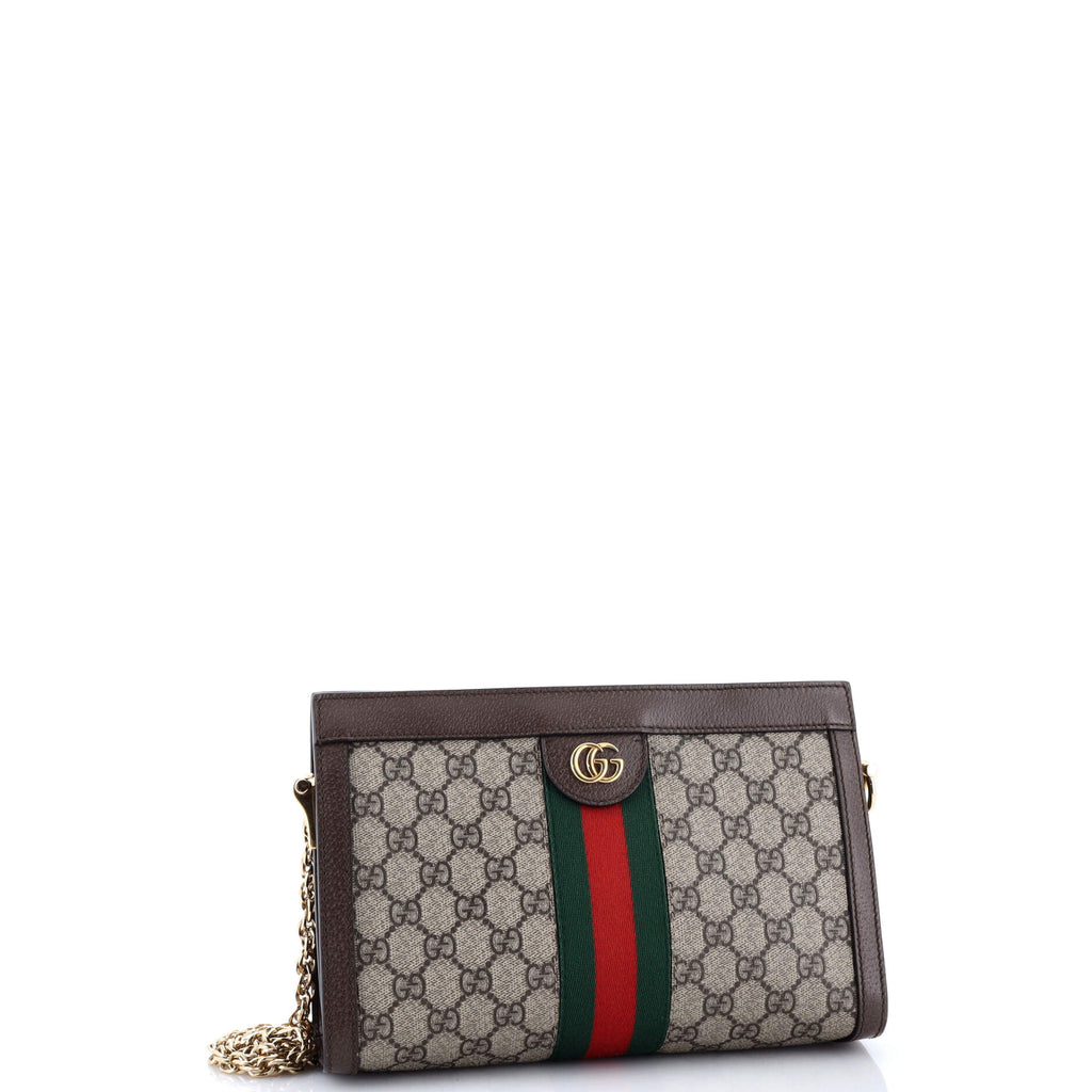 Ophidia Chain Shoulder Bag GG Coated Canvas Small