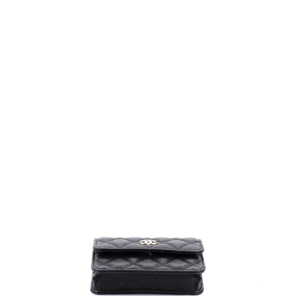 CC Bow Belt Bag Quilted Caviar Mini