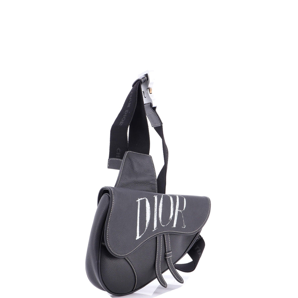 Alex Foxton Logo Saddle Crossbody Bag Printed Leather