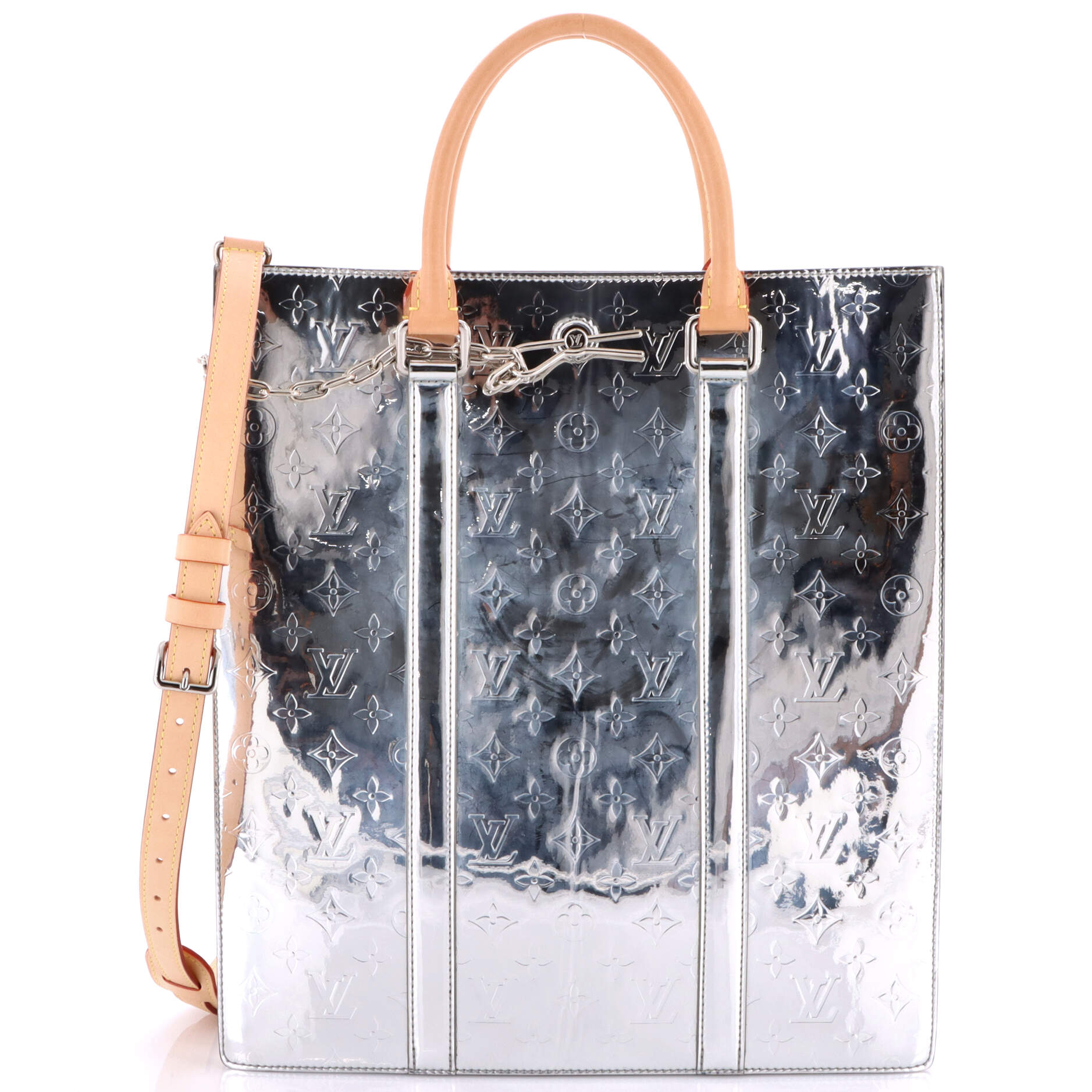 Sac Plat Bag Monogram Mirror Coated Canvas