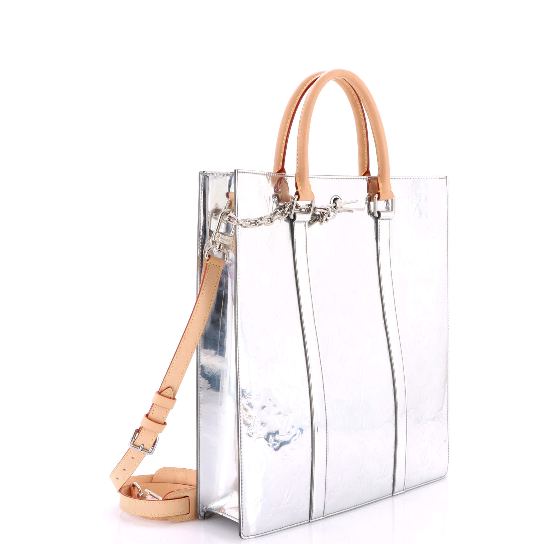 Sac Plat Bag Monogram Mirror Coated Canvas