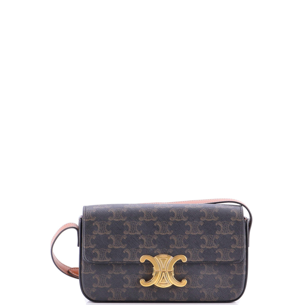 Triomphe East-West Shoulder Bag Triomphe Coated Canvas