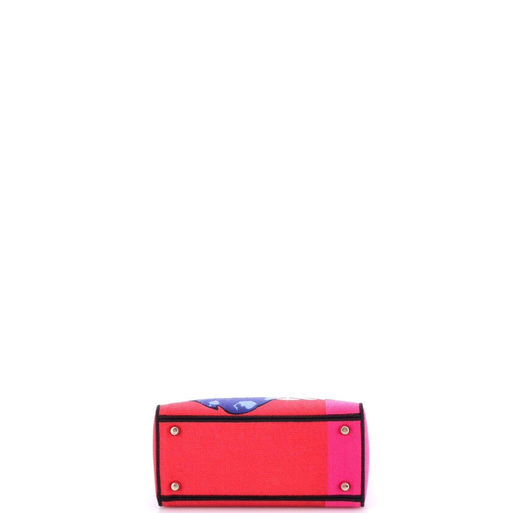 Lady D-Lite Bag Embroidered Canvas Medium
