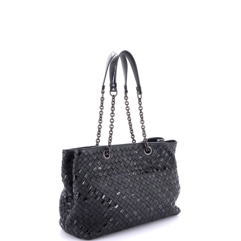 Double Chain Tote Intrecciato Nappa Medium