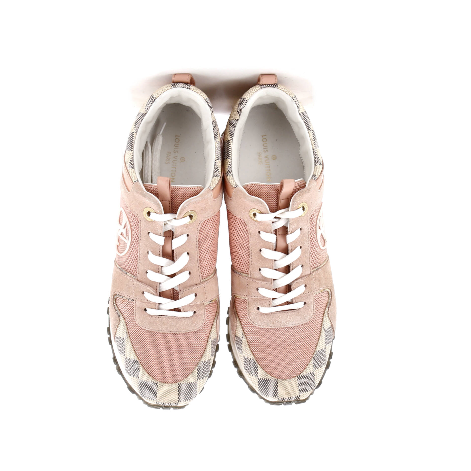 Women's Run Away Sneakers Damier with Mesh and Leather