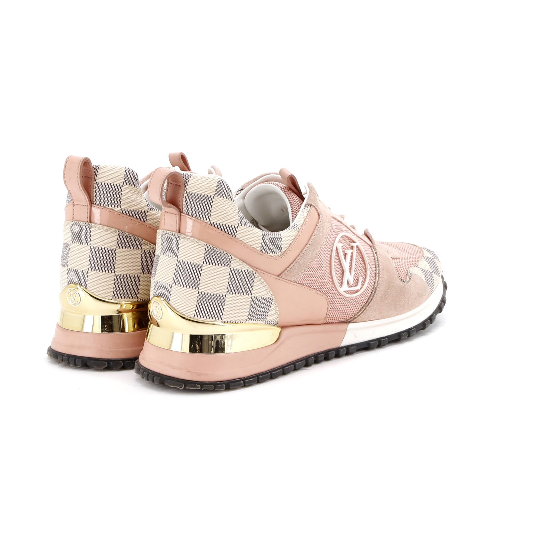 Women's Run Away Sneakers Damier with Mesh and Leather