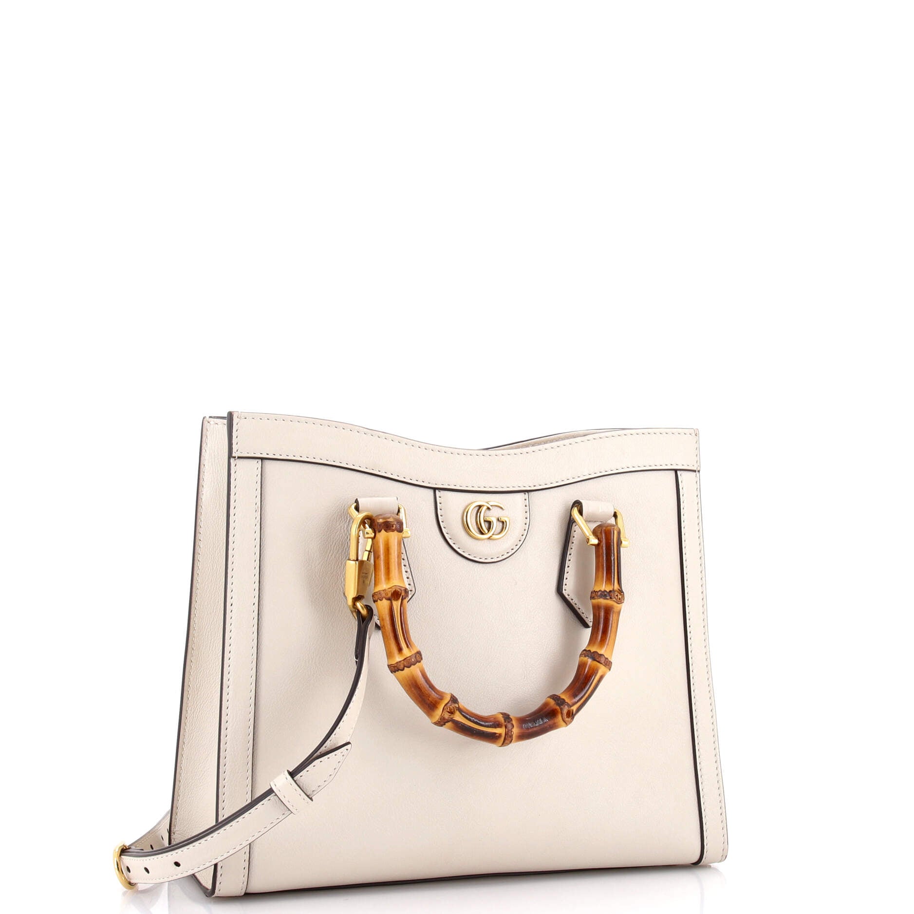 Diana NM Bamboo Handle Tote Leather Small