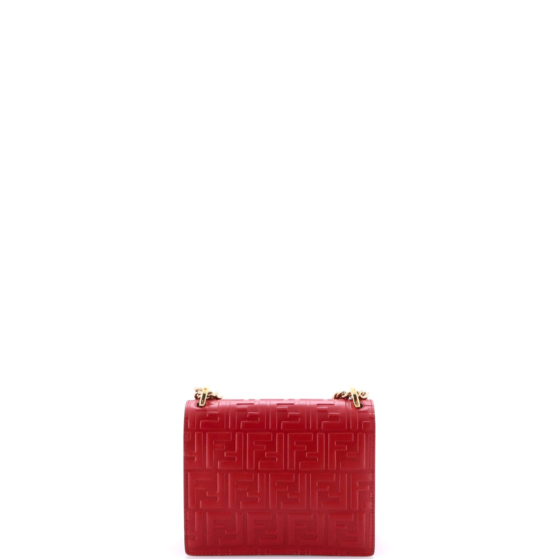 Kan U Shoulder Bag Zucca Embossed Leather Small