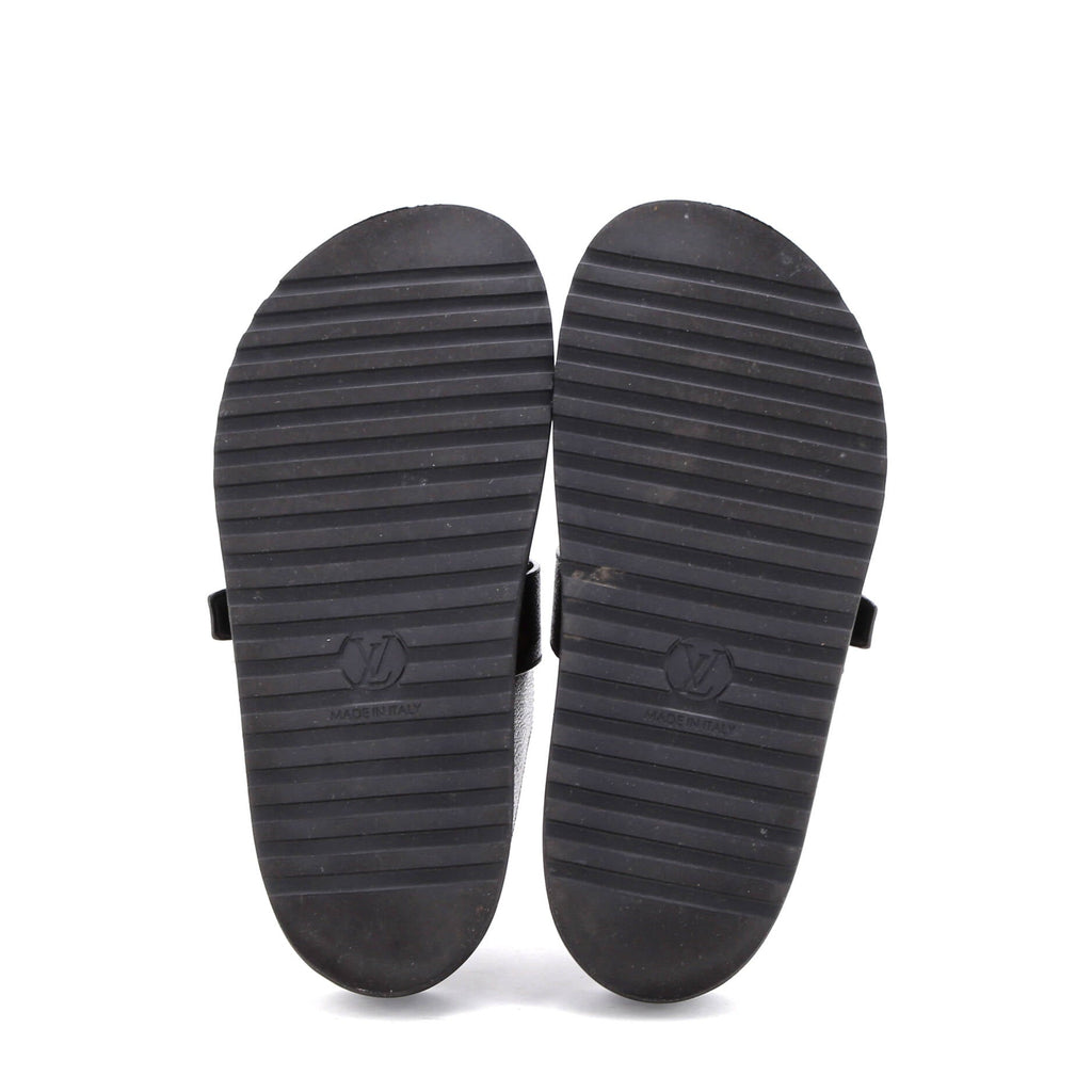 Cosy Flat Clog Mules Monogram Canvas and Leather