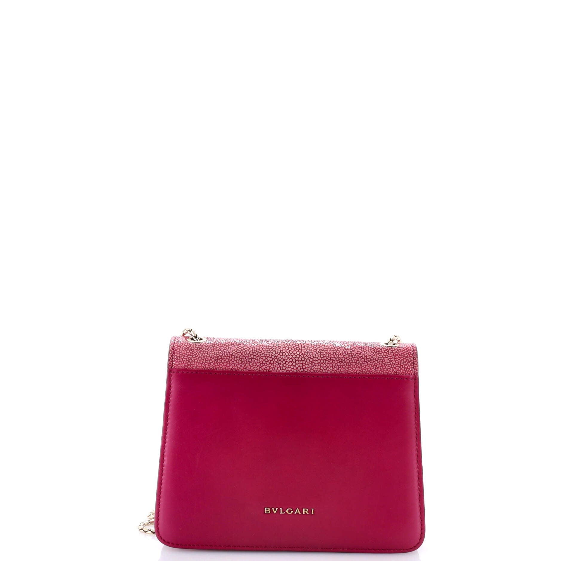 Serpenti Forever Square Shoulder Bag Leather and Stingray Small
