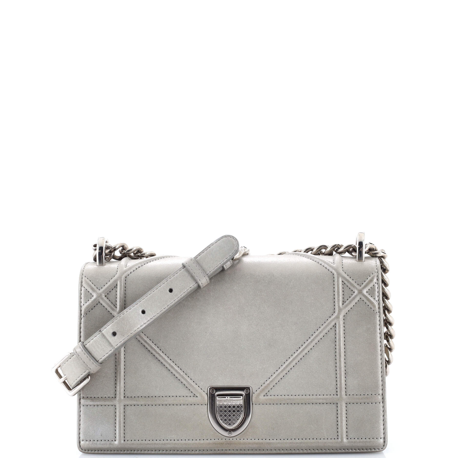 Diorama Flap Bag Iridescent Nubuck Small