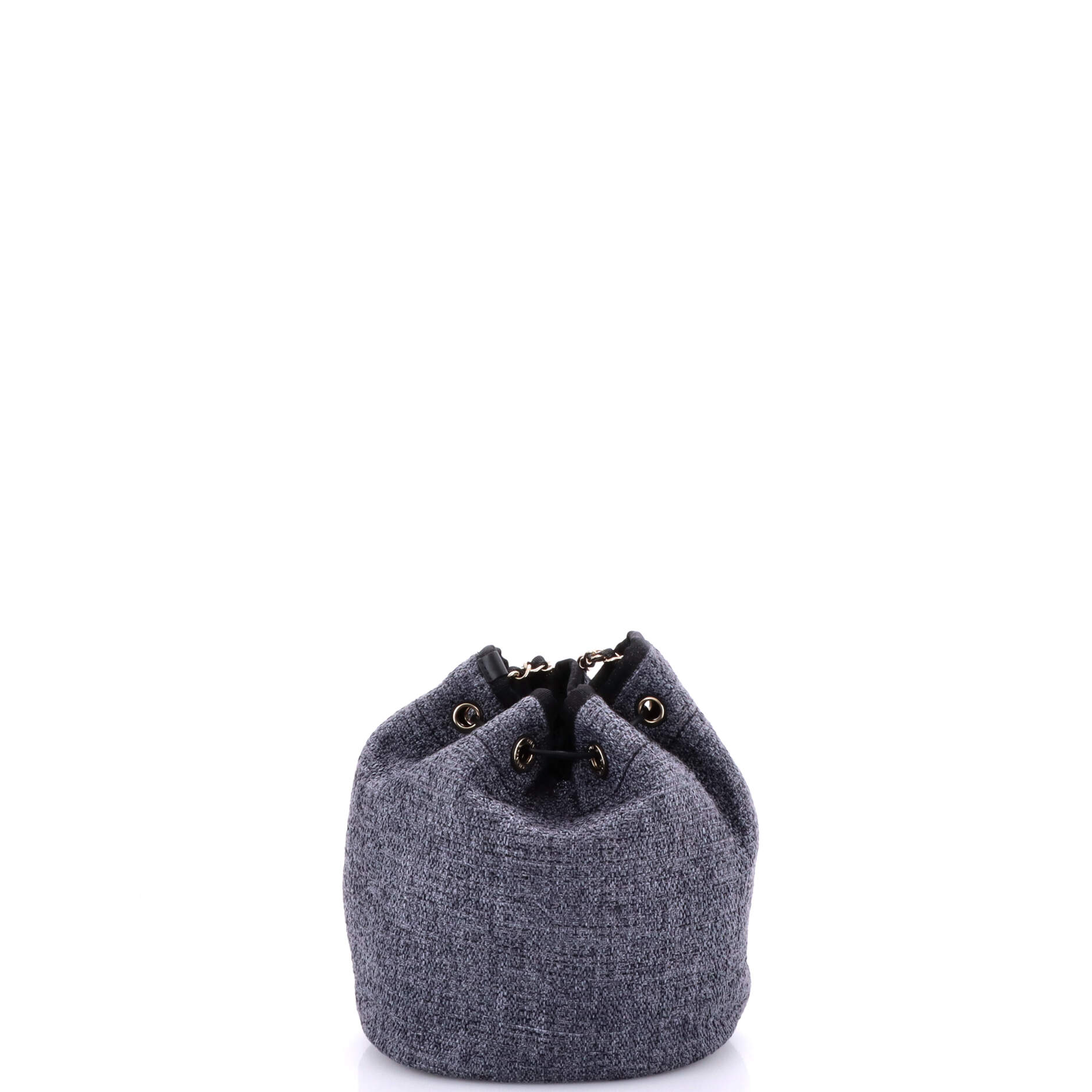 Deauville Drawstring Bucket Bag Raffia with Glitter Detail Medium