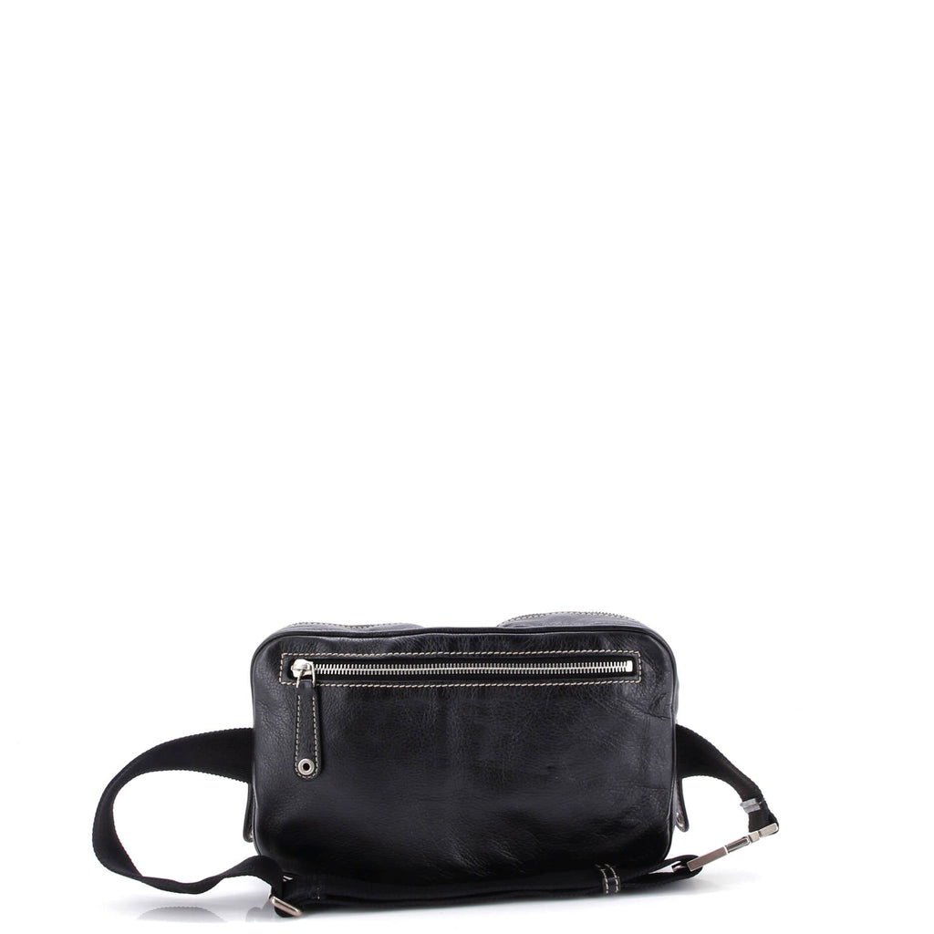 Crest Double Belt Bag Leather