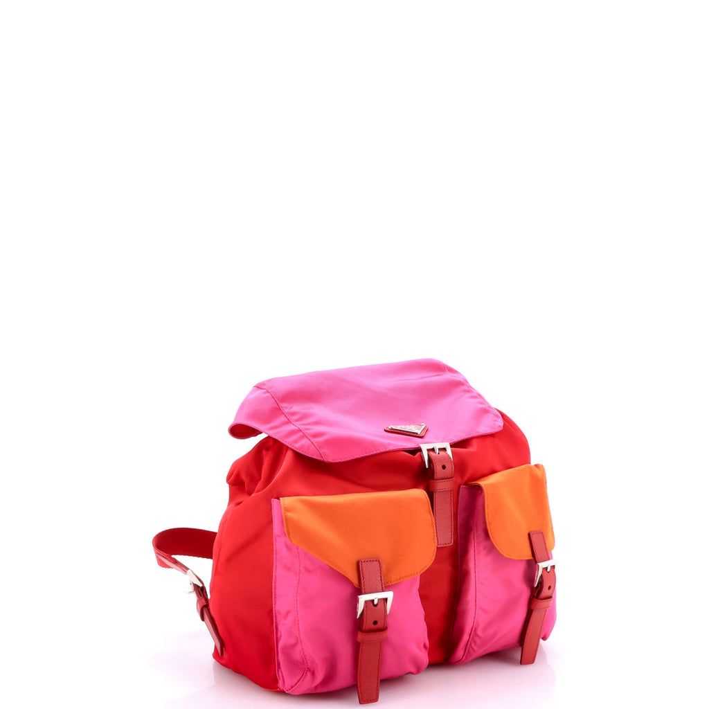 Double Front Pocket Backpack Tessuto Medium