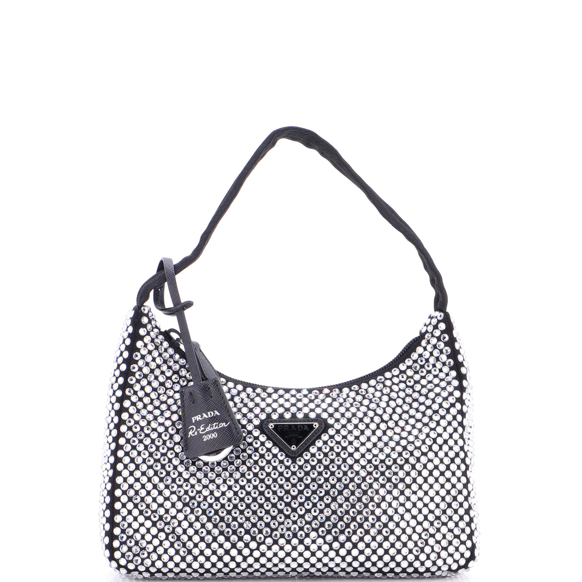Re-Edition 2000 Hobo Crystal Embellished Satin Mini