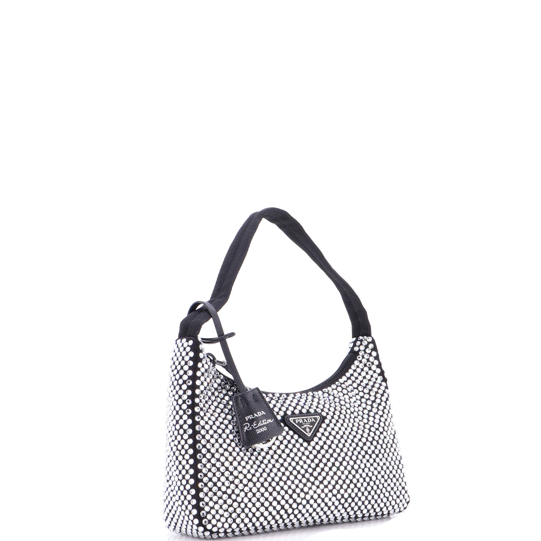 Re-Edition 2000 Hobo Crystal Embellished Satin Mini