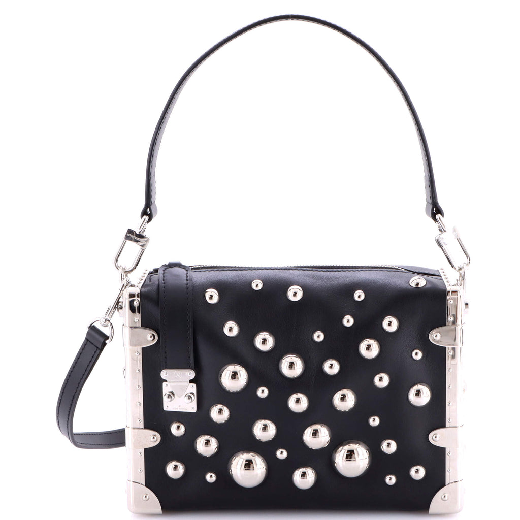 Side Trunk Handbag Yayoi Kusama Metal Dots Taurillon Leather MM