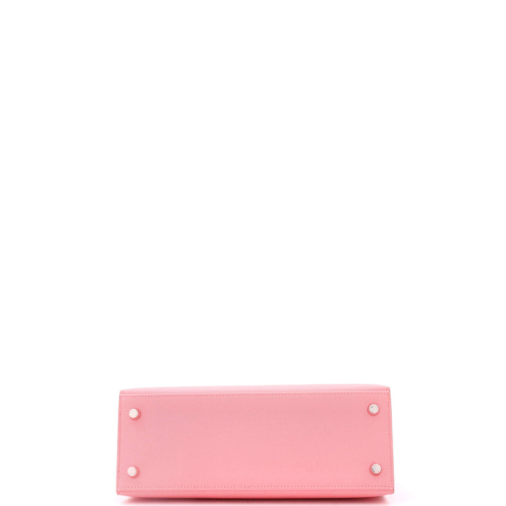 Kelly Handbag Rose Confetti Epsom with Palladium Hardware 25
