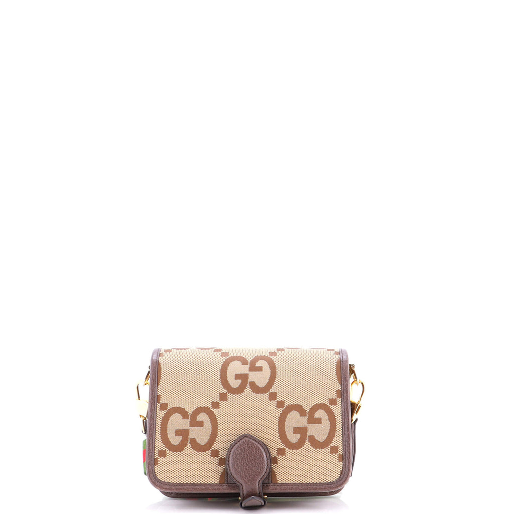 Buckle Messenger Bag Jumbo GG Canvas Small