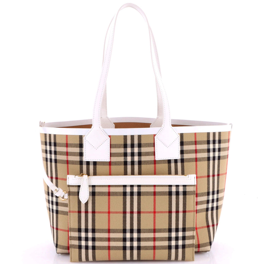 London Tote Vintage Check Canvas Small
