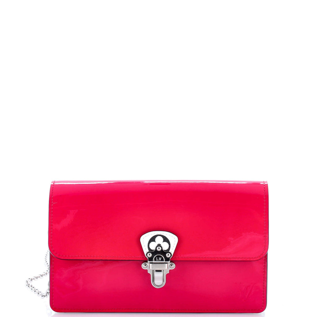 Cherrywood Chain Wallet Vernis with Monogram Canvas