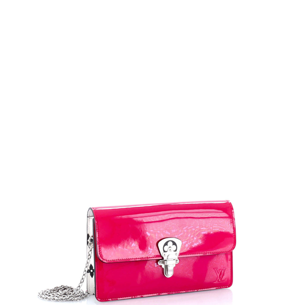 Cherrywood Chain Wallet Vernis with Monogram Canvas