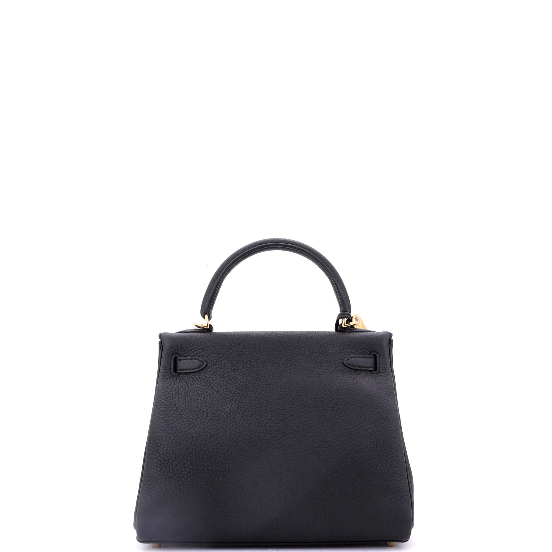 Kelly Handbag Noir Togo with Gold Hardware 25