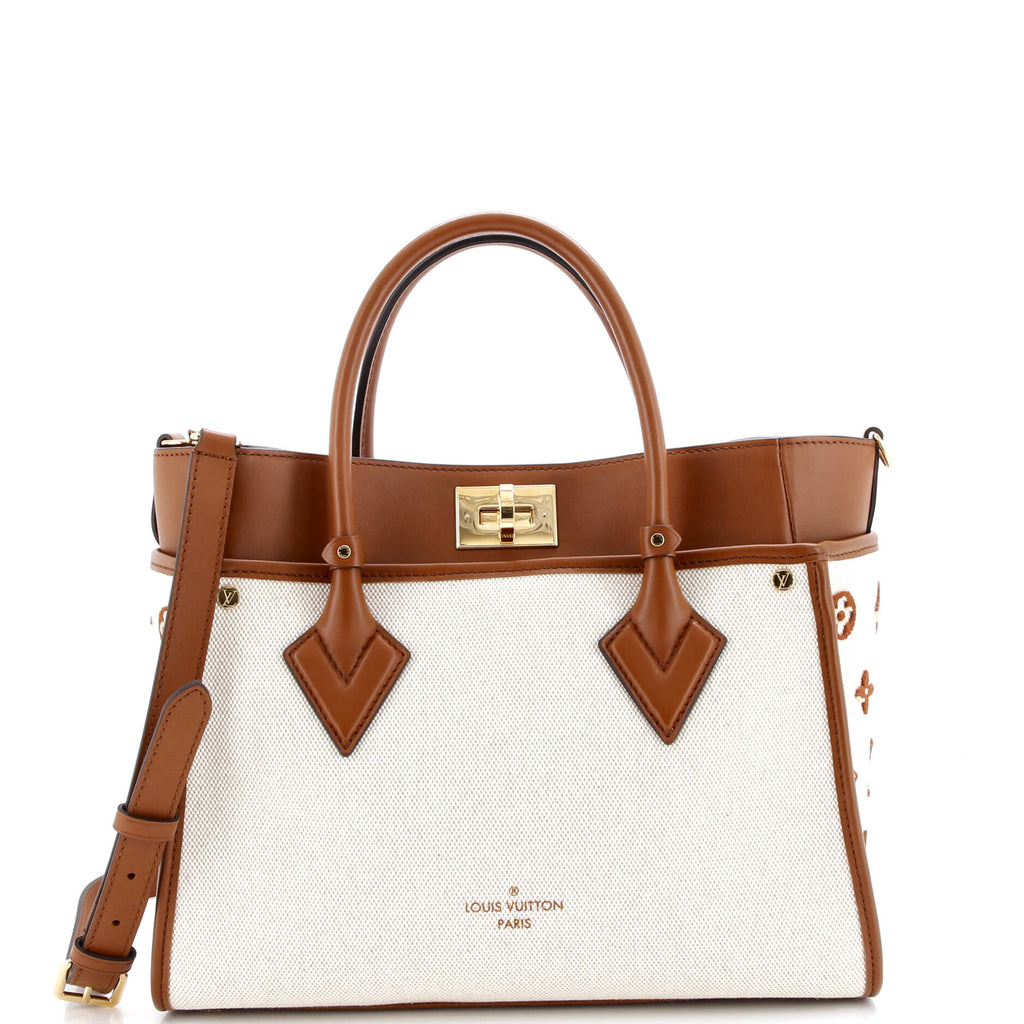 On My Side Tote Monogram Tufted Canvas MM