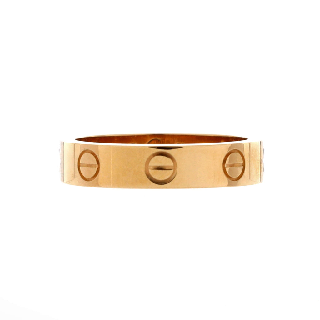 Love Wedding Band 1 Diamond Ring 18K Yellow Gold with Diamond