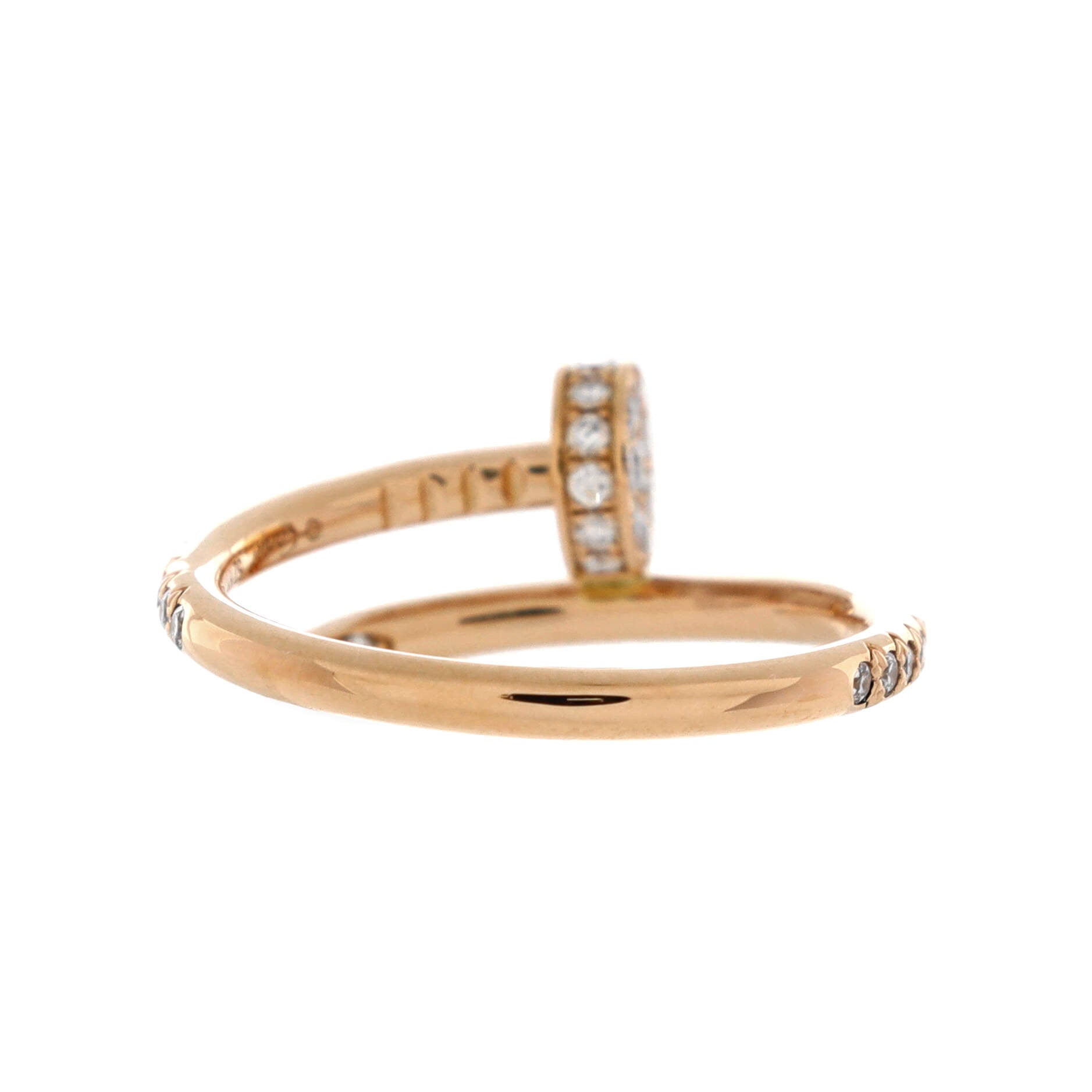 Juste un Clou Paved Ring 18K Rose Gold with Diamonds Small