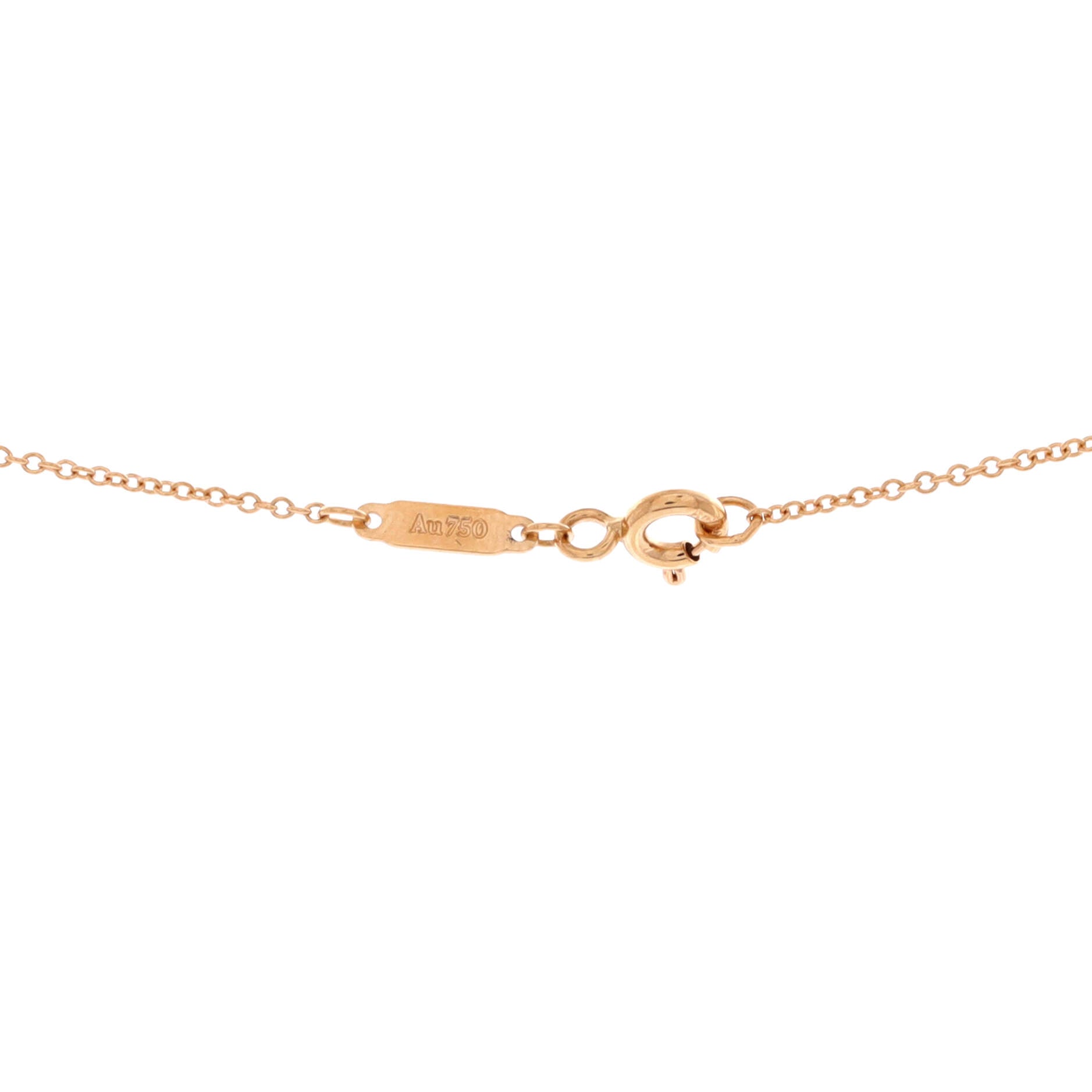 Ampersand Pendant Necklace 18K Rose Gold with Diamonds